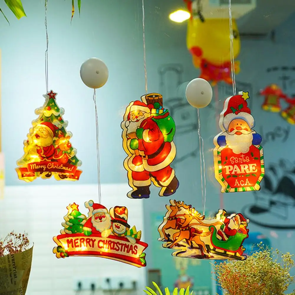 Коледни светлини анимационни Форми, ярки цветове Топла светлина подобряват атмосферата на Пластмасови светлинен украса Дядо Коледа led лампа за дома . ' - ' . 3