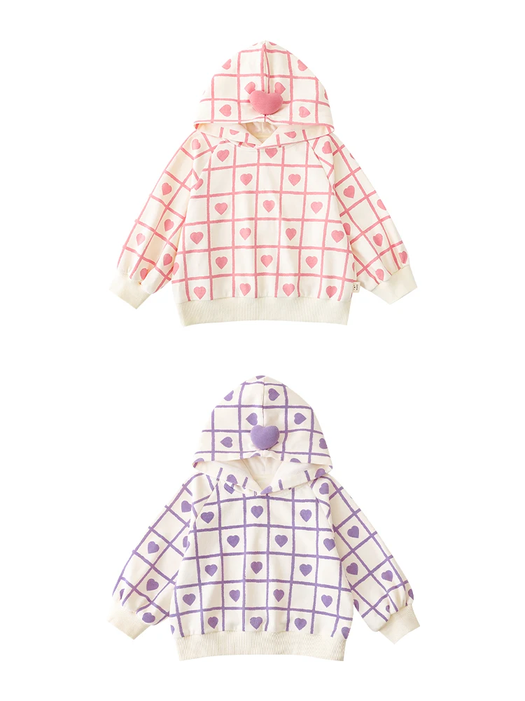 Пролетно нова детски дрехи, обемен пуловер с качулка 