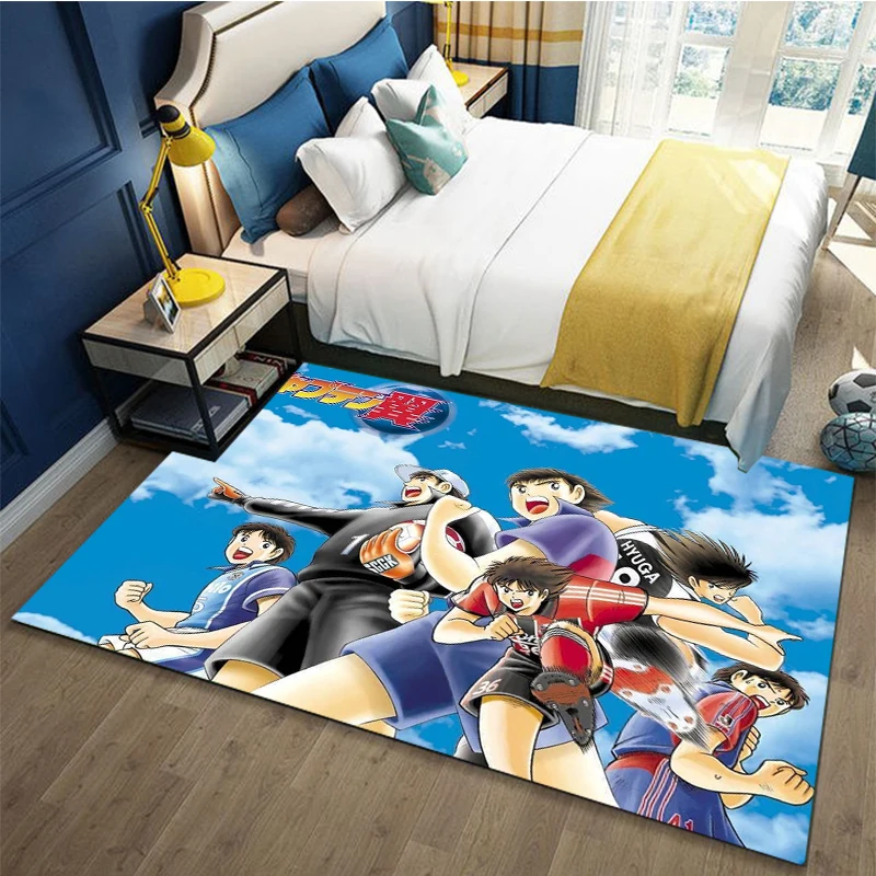 Килим с принтом японски футболист в стила аниме, модерна и скъпа спалня, всекидневна, зона за отдих за деца, нескользящий подложка за пода . ' - ' . 1