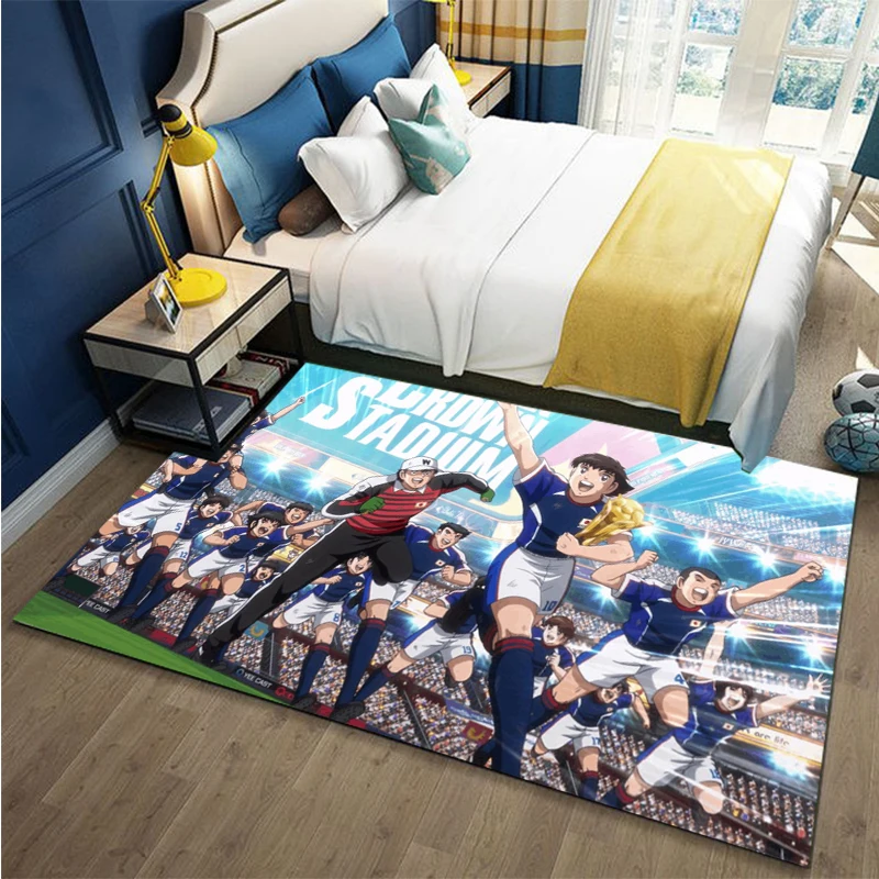Килим с принтом японски футболист в стила аниме, модерна и скъпа спалня, всекидневна, зона за отдих за деца, нескользящий подложка за пода . ' - ' . 2