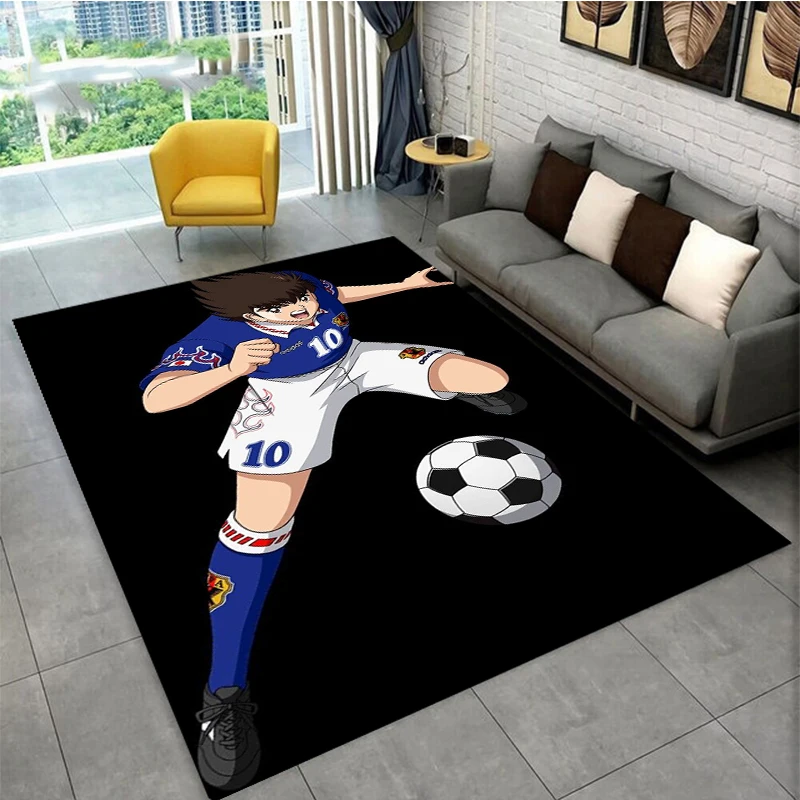Килим с принтом японски футболист в стила аниме, модерна и скъпа спалня, всекидневна, зона за отдих за деца, нескользящий подложка за пода . ' - ' . 3