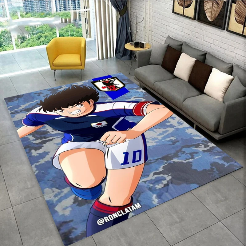 Килим с принтом японски футболист в стила аниме, модерна и скъпа спалня, всекидневна, зона за отдих за деца, нескользящий подложка за пода . ' - ' . 4