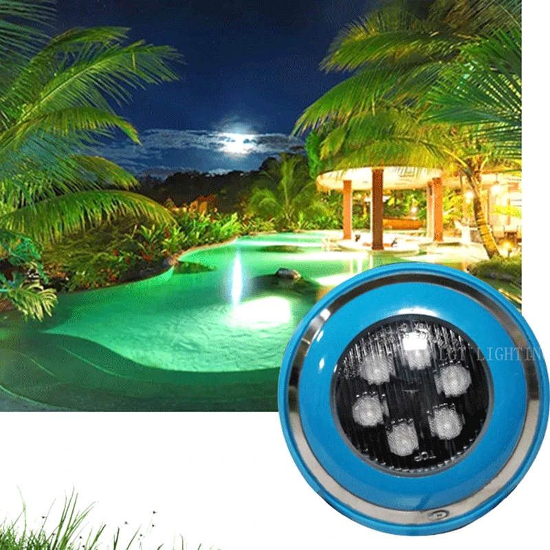 Потопяема лампа за басейн Подземен IP68 водоустойчив AC 12V RGB с промяна на цвета, който работи с трансформатор от неръждаема стомана . ' - ' . 0