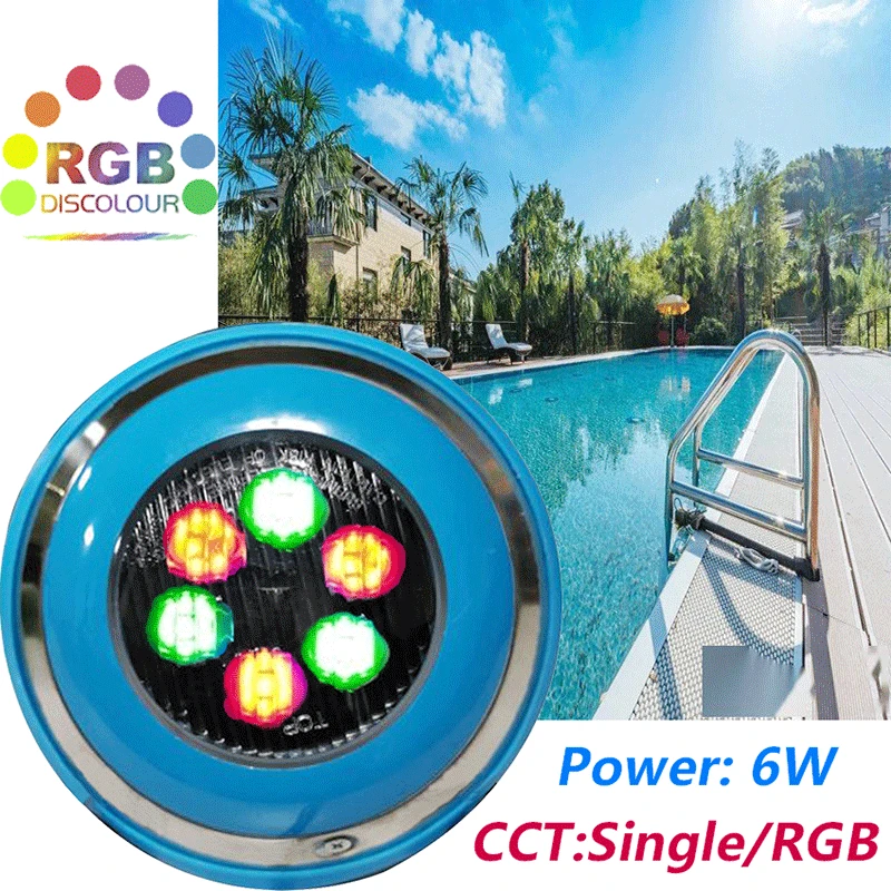 Потопяема лампа за басейн Подземен IP68 водоустойчив AC 12V RGB с промяна на цвета, който работи с трансформатор от неръждаема стомана . ' - ' . 1