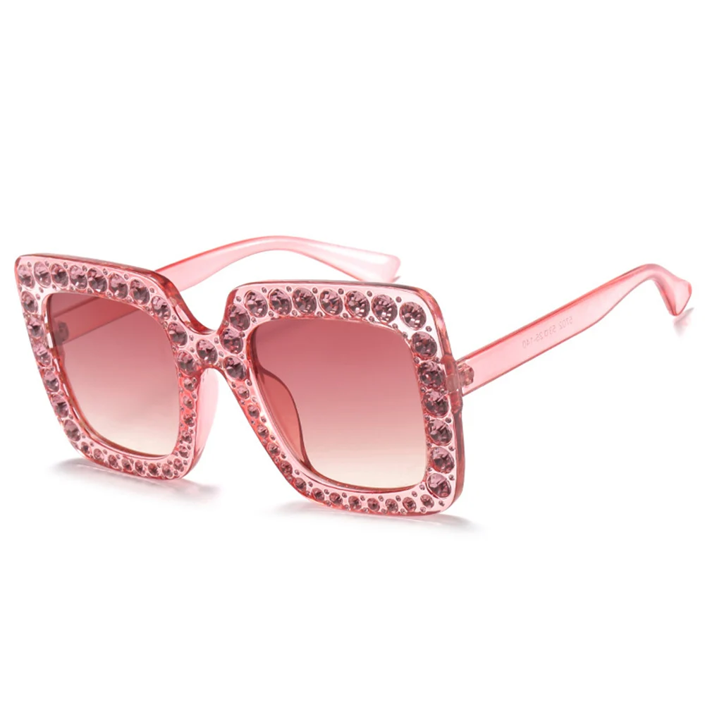 2023 Модни луксозни маркови дизайнерски слънчеви очила голям размер, женски квадратни слънчеви очила с кристали, Vintage слънчеви очила с диаманти, Crystal . ' - ' . 3