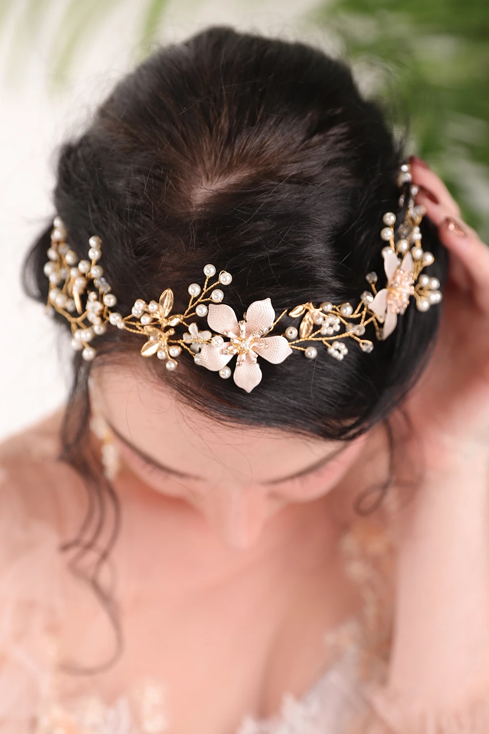 Златна декорация на короната и обеци Блестящи кристали и Кристални Перли, дамски Аксесоари за коса, шапки Комплекти, сватбени декорации . ' - ' . 3