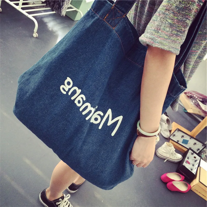 Нова мода жените холщовая чанта, корейската чанта през рамо, ковбойская чанта, градинска дамска чанта, чанта с високо качество Bolsa Feminina . ' - ' . 0
