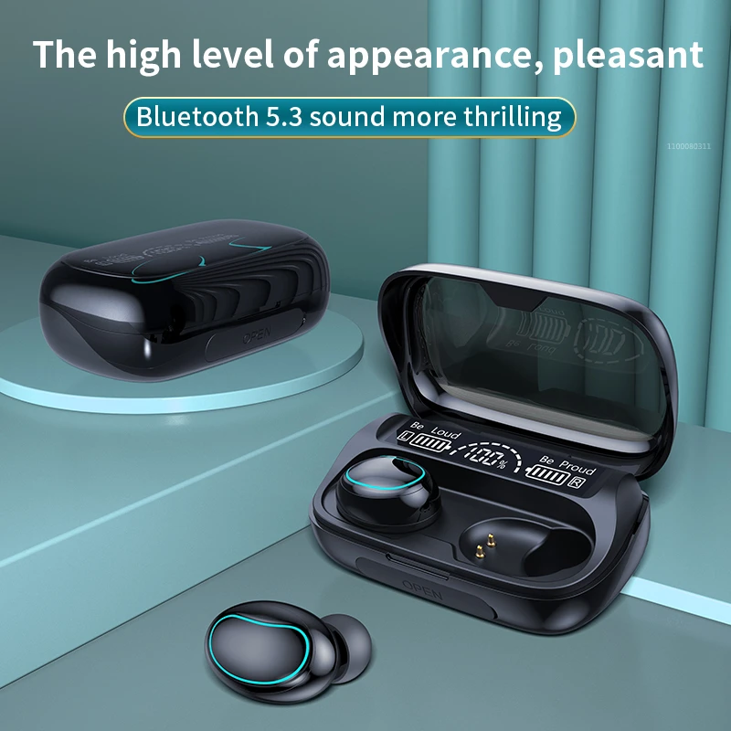 2023 Нова безжична TWS Bluetooth слушалки 5.3 Smart Touch HD Слушалки за call Водоустойчиви спортни слушалки с шумопотискане . ' - ' . 0
