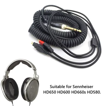 Аудио кабел 3.5 мм 6,35 мм и е Подходящ За Музикални Слушалки аудио кабел за Sennheiser HD660S HD650 HD600 HD580 Жични Слушалки