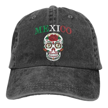 Мексиканската футболна бейзболна шапка Peaked capt Sport Унисекс на открито, изработени по поръчка в мексико, забавни шапки със захарен череп