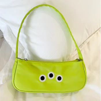Малки дамски чанти-клатчи с красиви очи, женски малки чанти на рамо, модерна чанта за подмишниците, преносима женствена чанта под мишниците
