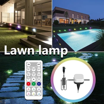 Led подземен лампа RGB Открит водоустойчив DC12V градински пейзаж лампа с промяна на цвета IP44 Lwan Лампа