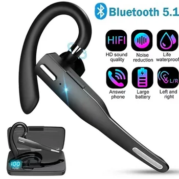 Безжични слушалки YYK-525 с едно ухо, бизнес слушалки в стил подвесного ухото с шумопотискане ENC Bluetooth слушалка