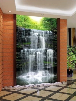 beibehang Потребителски тапети, 3D художествена картина, HD водопад, естествена красота, ресторант, хотел, фон за декорация на дома, papel de parede