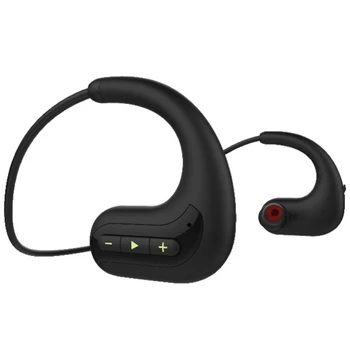 Безжични слушалки IPX8 S1200, водоустойчиви слушалки за плуване, спортни слушалки, Bluetooth слушалка, стерео 8G MP3-плейър (черен)