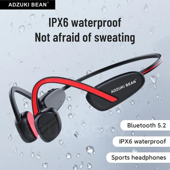 Bluetooth Слушалки с костна проводимост за бягане IPX6, водоустойчив, с микрофон, слушалки с костна проводимост за смартфон