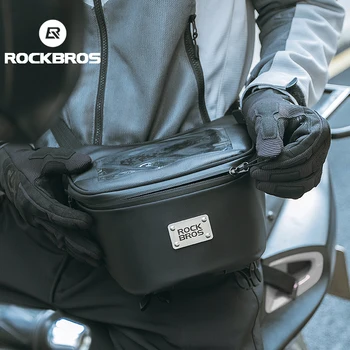 ROCKBROS 2Л Мотоциклетът чанта за съхранение телефон със сензорен екран, поясная чанта голям капацитет, с дождевиком, Аксесоар за мотора, Кормилото