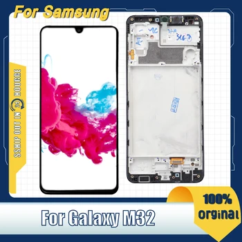 100% Оригинален Amoled 6,4-инчов Дисплей за Samsung Galaxy M32 M325FV M325FV/DS M325F/DS резервни Части за Ремонт на Дигитайзер с докосване на екрана LCD