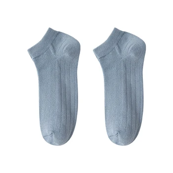 6 чифта меки летни мъжки чорапи с дълбоко деколте за всеки ден, многоцветни, с дължина до щиколоток, за фитнес, всекидневни, еластични, спортни, с дишаща мрежа, Дизайн
