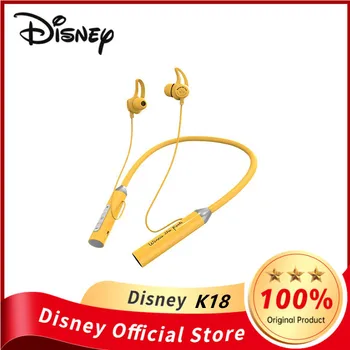 Слушалки Disney K18 Winnie Neck Безжични Слушалки Магнитни Спортни Слушалки За Джогинг TWS Шумоподавляющая Слушалки с Микрофон