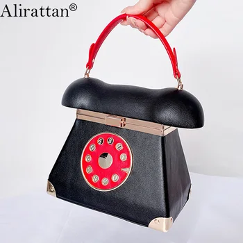 Alirattan Реколта Нови вечерни чанти на стил на телефона за жени 2023, дизайнерски модни дамски ежедневни чанта през рамо