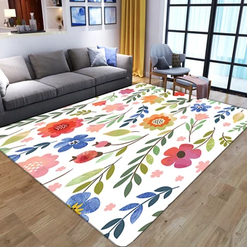 Скандинавските 3D пъстри цветни килими за хол, интериор на спални, нощни подложки, детски игрални постелки меки фланелевого килим с ефект на паметта