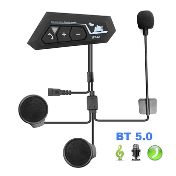 Слушалки за мотоциклетни шлем Bluetooth 5.0 EDR Безжични слушалки Водоустойчив мотор Хендсфри Безжична домофонна система Слушалки с микрофон