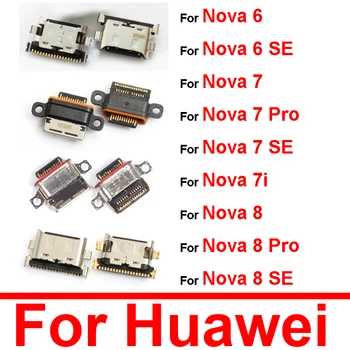 USB Конектор за Зарядно Устройство, Порт За Huawei Nova 6 7 8 6se 7se 8se 7i 7 8 Pro Mirco Usb Порт, Жак За Ремонт на зарядно устройство докинг станция