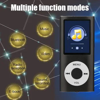 Bluetooth MP3 плейър с вградени карти Walkman MP4 Може да пренася посветени на студентите романи за четене в MP3 формат