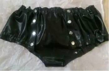 Нови латексови панталони, гумени мъжки Красиви Черни Шорти-боксерки за cosplay, Бельо, черни секси триъгълни шорти xs-xxl 0,45 mm
