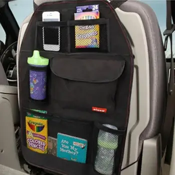 Удобен органайзер за задната част на автомобилната седалка, чанта за багаж с множество джобове за носене-кутия