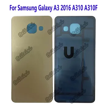 За Samsung Galaxy A3, A7 2016 A310 A710 A310F A710F Задната част на кутията на батерията Задната Врата 3D Стъклен Панел на Корпуса делото