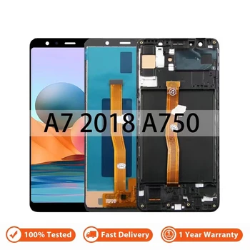 Клас на MILENA + + + LCD-Дисплей За Samsung A7 2018 A750 A750F A750FN/DS Дисплей със сензорен екран Дигитайзер в Събирането на Замяна