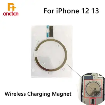 1 бр., разменени магнит за безжично зареждане в средната рамка за iPhone 12 13 Mini Pro Max, дубликат част на мобилен телефон