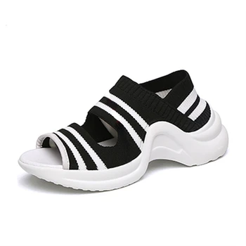 Спортни Сандали, Дамски 2023 Летни Нови Римски Обувки в Бял Цвят С Меки Подметки, Ежедневни Плажната Обувки, Сандали на Платформа, Дамски Обувки