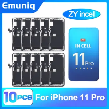 10 бр. ZY Incell за iPhone 11 Pro, LCD дисплей, дигитайзер, тъч, монтаж, подмяна на екрана, поддръжка на трансплантация на чип