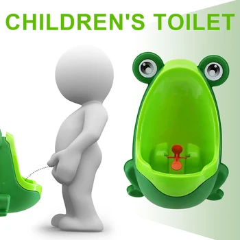 Стенен пот във формата на жаби за малки момчета, cartoony детска тоалетна и писоар за приучения към гърне за бебета