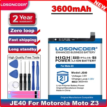 LOSONCOER JE40 3600 mah Батерия За Motorola Moto Z3 G7 XT1962-1 P30 PLAY XT1941-2 И Мото G7 Play XT1952