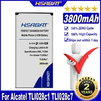 Батерия HSABAT TLI028c1 TLI028c7 3800 mah Батерии за Alcatel TLI028c1 TLI028c7