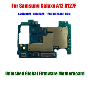 Логическа заплащане с Пълни Чипове За Samsung Galaxy A12 A127F дънна Платка 128 GB Оригиналната Разблокированная SM-A127F ОТ системата панел Android
