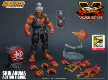 Буря Toys 1/12 SHIN AKUMA White Hair Версия на SDCC Лимитированная модел Street Fighter Soldier Пълен комплект 6 