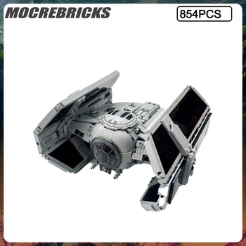 Вратовръзка от серията Space War Усъвършенстван модел на междузвездното космически кораб, набор от градивни блокове на MOC, детски играчки, Коледни подаръци