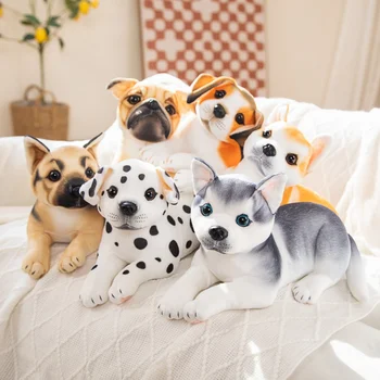 Меките Реалистични кучета, плюшен играчка, имитирующая овчарка Хъски Акита, сладко кученце, кукла, детски играчки за домашни любимци, подарък за дома за момичета за Рожден Ден