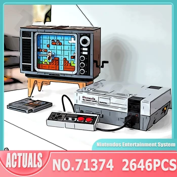 KINGBRICKS Super NES конзолата NintEnDOS развлекателна система Модел е Подходящ за 71374 Градивен елемент на Тухлени слот играчки, детски подаръци