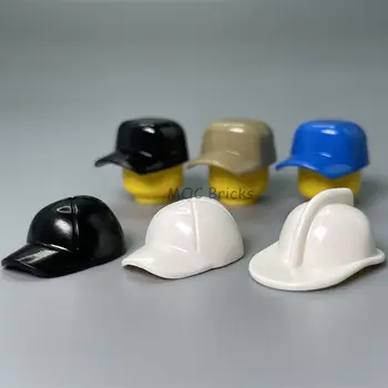 12 бр., бейзболна шапка MOC Bricks, шапка в стил хип-хоп за фигурки 4 см, образователни строителни блокчета, играчки за деца и възрастни