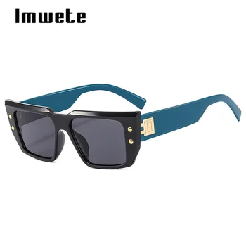 Квадратни слънчеви очила Imwete, женски реколта маркови дизайнерски луксозни слънчеви очила за шофиране на открито, ретро-големи слънчеви очила с ретро-мъжки очила