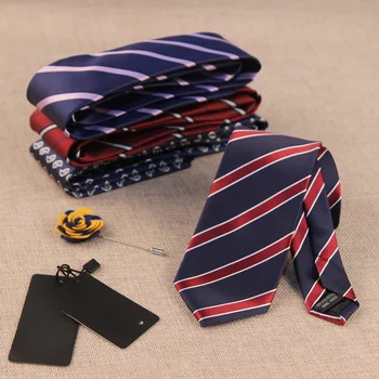 Модерен творчески вратовръзка 7 см, ежедневни сватбени шарени вратовръзки за младоженеца, шийни и шапки, подаръци за мъже, празнични празник, банкет, мъжки аксесоари