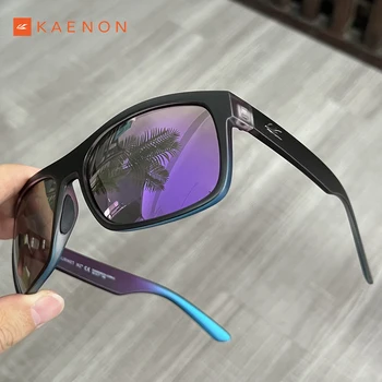 Извънгабаритни маркови поляризирани слънчеви очила KAENON, мъжки слънчеви очила за парти, шофиране, риболов, Дамски слънчеви очила TR90 Square UV400, 8 цвята