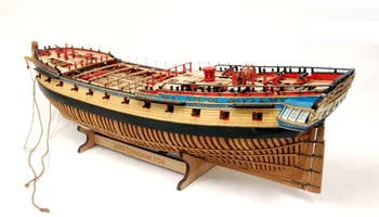 Изискан комплект за сглобяване на кораба музей ниво 1/48 HMS Enterprise Battleship комплекти дървени модели