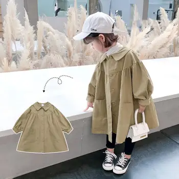 Якета за момичета, ветрозащитная на горно облекло от памук 2023, Очарователна демисезонная висококачествено бебешко облекло ветрозащитная